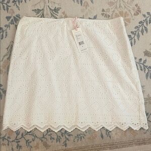 Vineyard Vines White Eyelet Mini Skirt